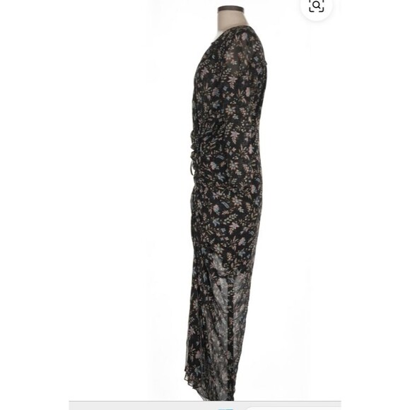 VERONICA BEARD Shaia Embellished 3-D Beaded Ruched Ruffle Sleeve Dress sz 8 $695 - Picture 4 of 8